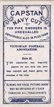1910 Wills VFA Pennants #NNO Footscray F.C. Back